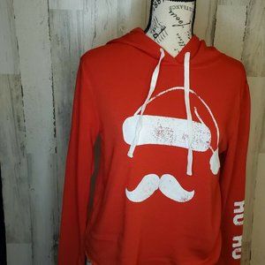 NWT WOMEN'S RED MODERN LUX CROP CHRISTMAS HOODIE S